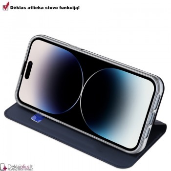 Dux Ducis Skin Pro dirbtinės odos dėklas - mėlynas (Apple Iphone 15 Pro Max) Dux Ducis Skin Pro dirbtinės odos dėklas - mėlynas (Apple Iphone 15 Pro Max)